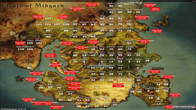 Ragnarok Mobile Map