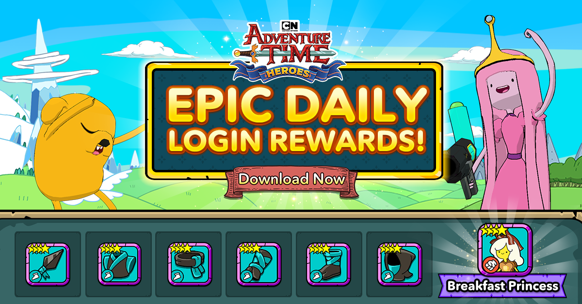 Adventure Time Heroes Login Rewards Banner