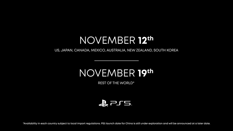 PS5 ReleaseDate