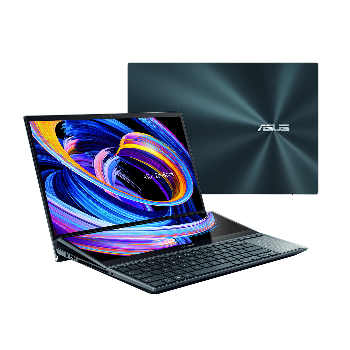 ZenBook Pro Duo 15 OLED UX582 Product photo 1B Celestial Blue 13