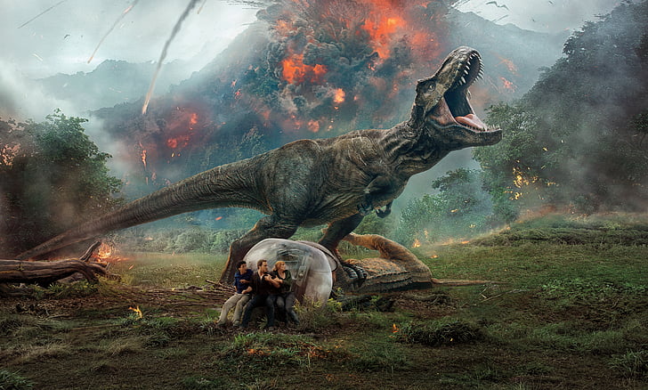 jurassic world fallen kingdom 2018 4k 8k wallpaper preview