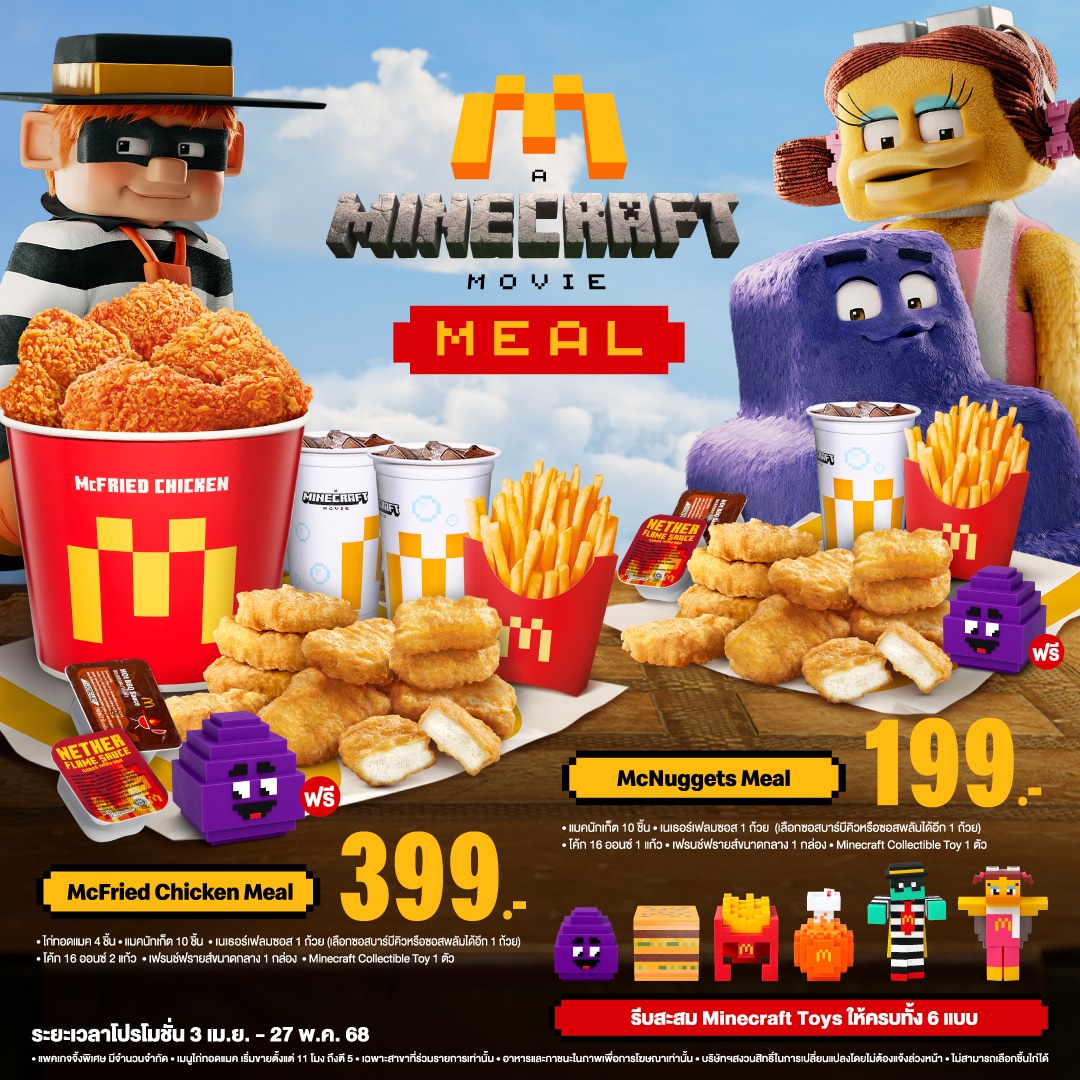 Minecraft Toys กล่องสุ่ม 6 คาแรคเตอร์เอาใจ GEN Z