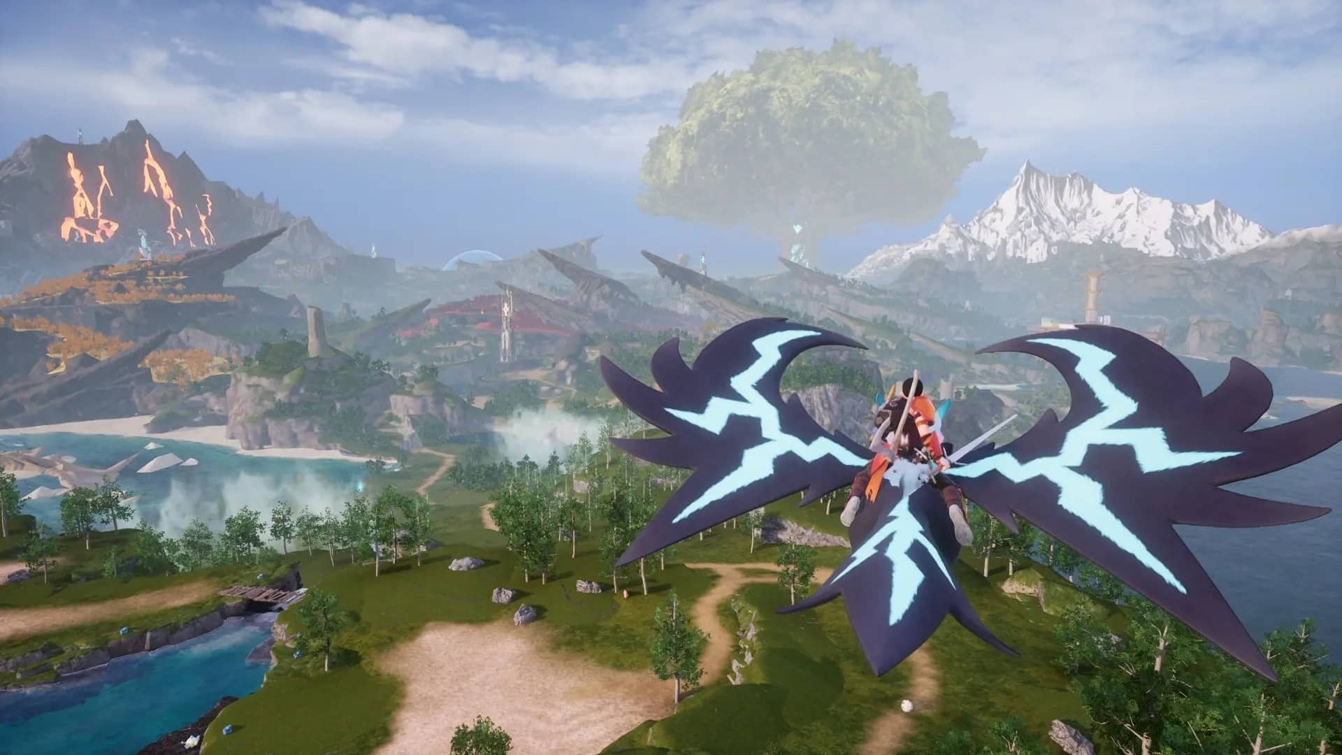 palworld flying mount daytime vista